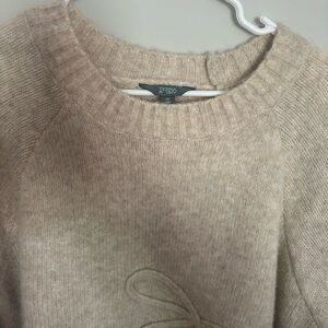 Terra & Sky Light Cream Crewneck Women's Sweater